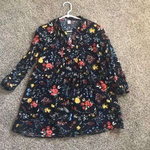 Floral long sleeve dress